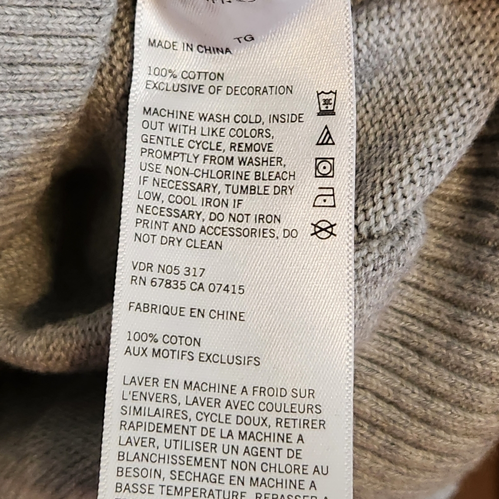 (4 For $20) Nautica Mens XL Grey 1/4 zipper sweater.  Like brand new. - Picture 4 of 5